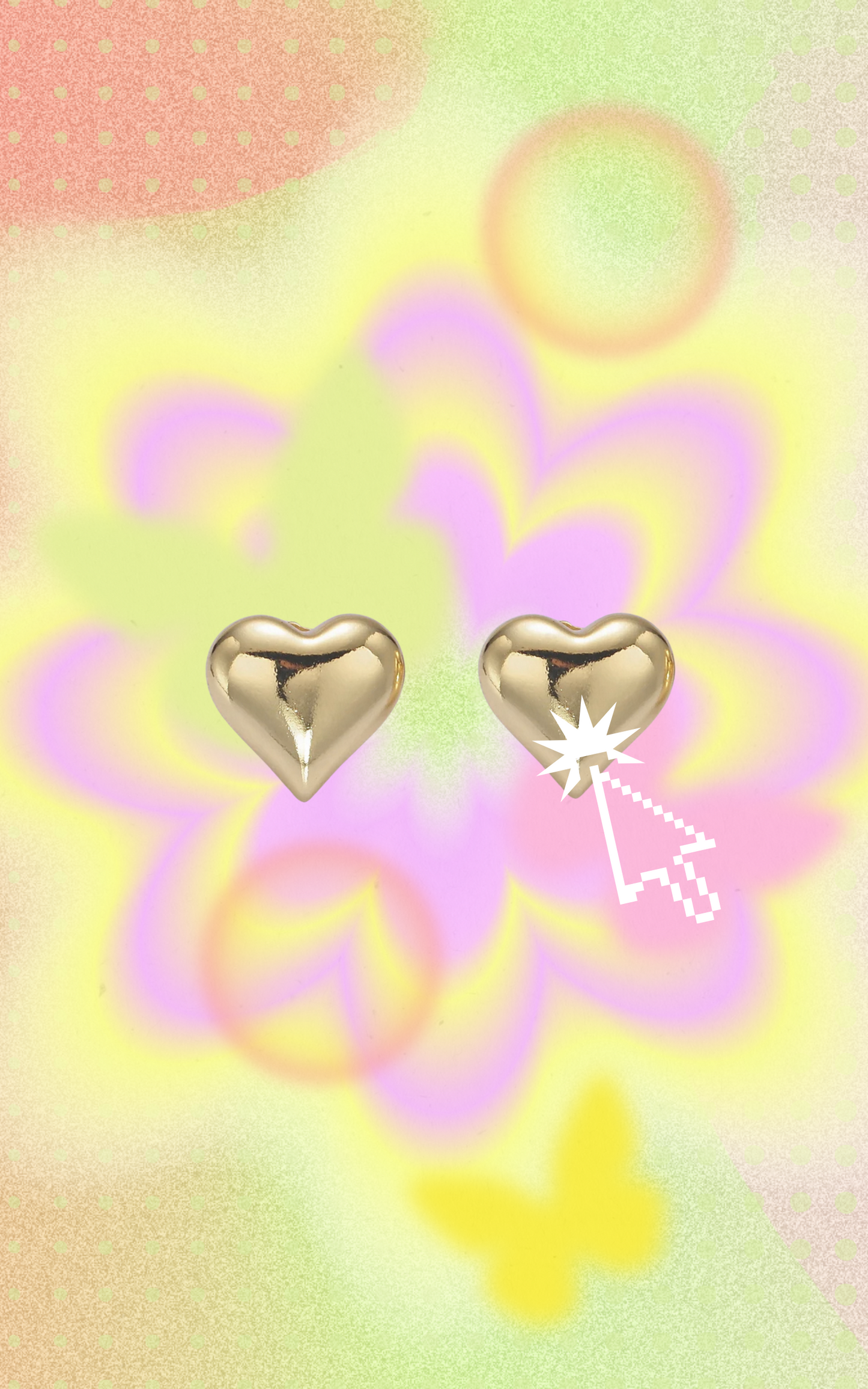 Puffed Heart Studs