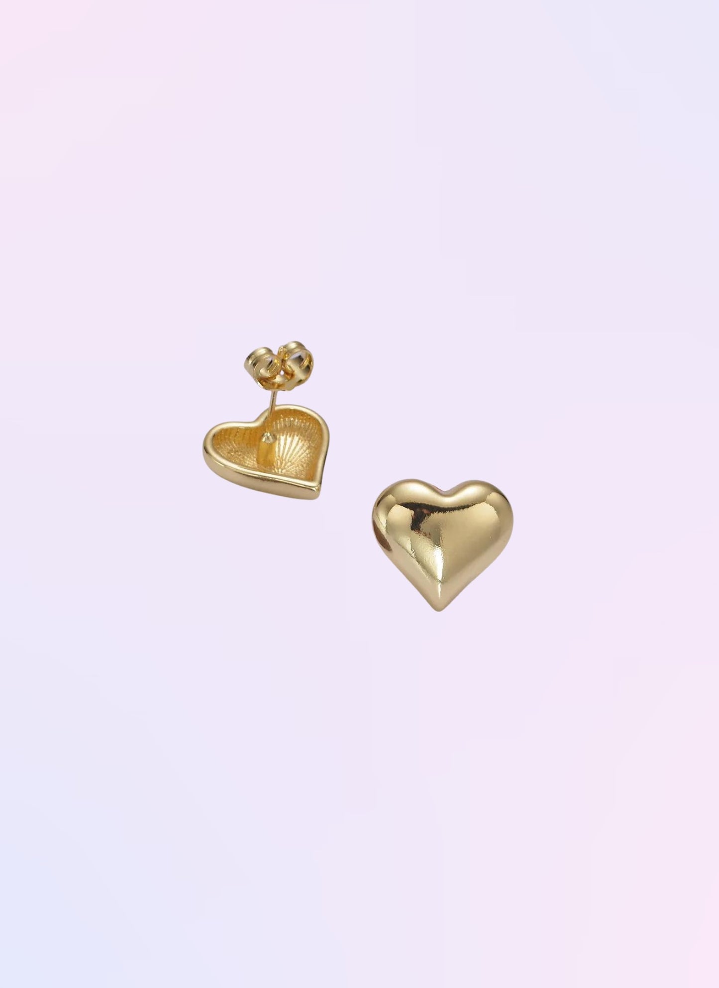 Puffed Heart Studs