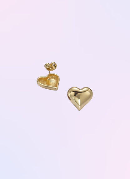 Puffed Heart Studs